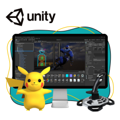 Мир игр на Unity 2D на популярном движке + AI-помощники - КИБЕРшкола программирования для детей, компьютерные курсы для школьников, начинающих и подростков - KIBERone г. Марьино