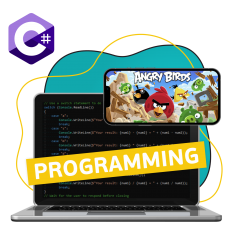 Программирование на C#. Удивительный мир 2D-игр - КИБЕРшкола программирования для детей, компьютерные курсы для школьников, начинающих и подростков - KIBERone г. Марьино